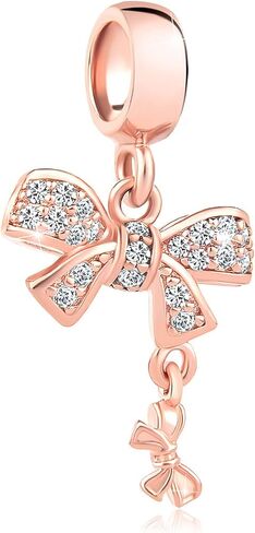 Rose Gold Bowknot Charm Compatible with Pandora Charms Bracelets in Saudi Arabia