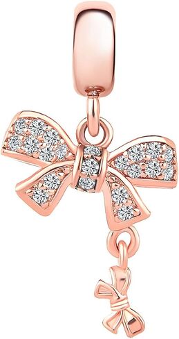 Rose Gold Bowknot Charm Compatible with Pandora Charms Bracelets in Saudi Arabia