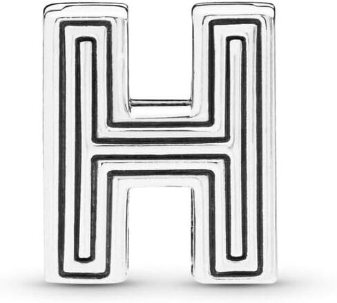 PANDORA REFLEXIONS Letter H Clip 925 Sterling Silver Charm - 798204 in Saudi Arabia