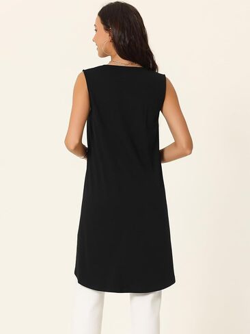 Women's High Low Asymmetrical Tops Sleeveless V Neck Irregular Hem Flowy Blouse Tops in Saudi Arabia