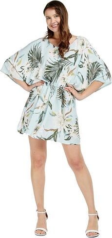 Women's Hawaiian Poncho Luau Dress Wispy Cereus in Saudi Arabia