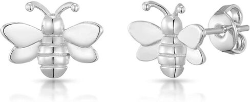 Minimalist Honeybee Small Stud Earrings for Women Girls 925 Sterling Silver Bee Cartilage Tragus Earrings Studs Bumble Bee Earrings Simple Jewelry Gifts in Saudi Arabia