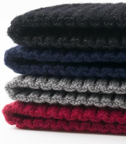 قبعة شتوية للرجال والنساء والرجال قبعة متماسكة سميكة على شكل جمجمة قبعة مترهلة دافئة وناعمة للتزلج في الهواء الطلق والركض in Kuwait