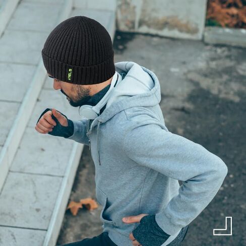 قبعة شتوية للرجال والنساء والرجال قبعة متماسكة سميكة على شكل جمجمة قبعة مترهلة دافئة وناعمة للتزلج في الهواء الطلق والركض in Kuwait