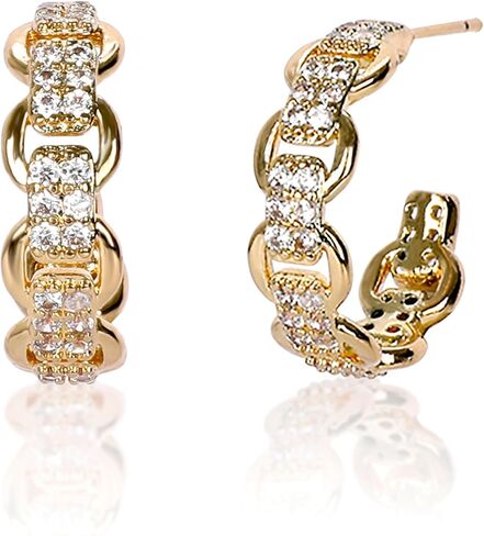 Gold Hoop Earrings for Women Simple Cute Jewelry Gifts for Women Girls in Kuwait