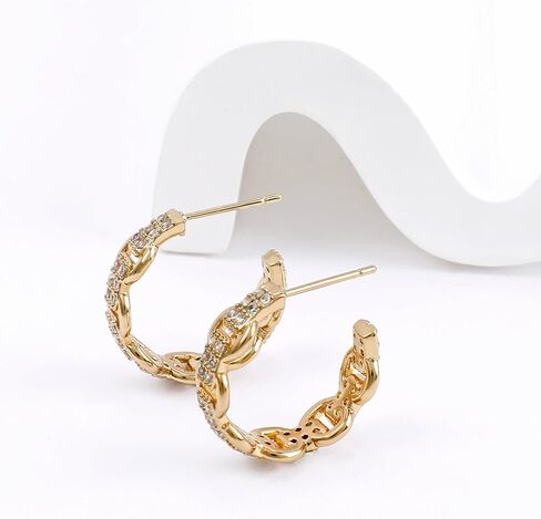 Gold Hoop Earrings for Women Simple Cute Jewelry Gifts for Women Girls in Kuwait