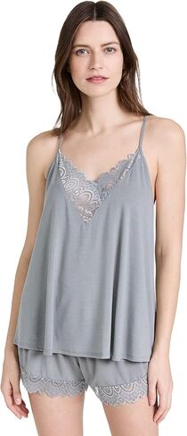 Flora Nikrooz Women's Floretta II Knit Cami Pajama Set with Lace Trim in Kuwait