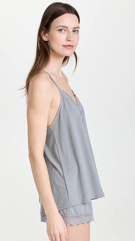 Flora Nikrooz Women's Floretta II Knit Cami Pajama Set with Lace Trim in Kuwait