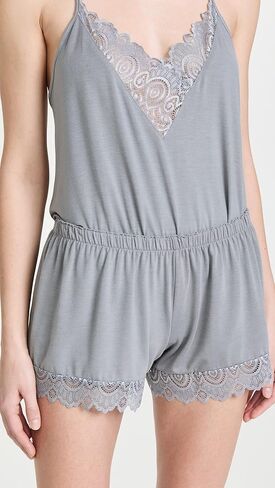 Flora Nikrooz Women's Floretta II Knit Cami Pajama Set with Lace Trim in Kuwait