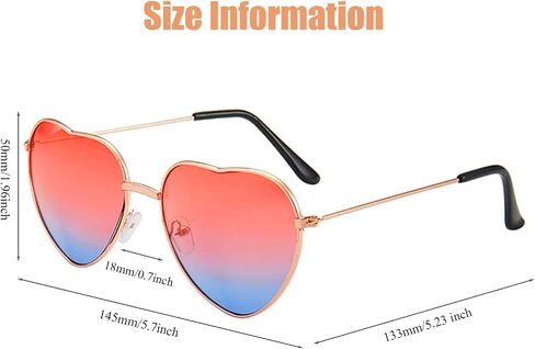 6Pairs Heart Sunglasses for Women Bachelorette Bride Sunglasses Hippie Sunglasses for Women in Saudi Arabia