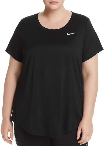 Nike Womens Plus Regular Fit Anti-Odor T-Shirt Black 2X in Saudi Arabia