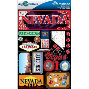 Reminisce Jet Setters 2 3-Dimensional Sticker, Nevada