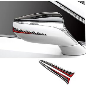 2pcs Rear View Mirror Collision avoidanceAnti-Scratch Trim Sticker,Carbon Fiber Rearview Mirror Protector Anti-rub Strip Sticker Stripfor Lexus ES250 ES300H ES350 2018-2020 LS LC RC Accessories