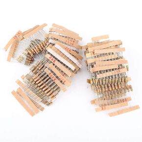 1000pcs 100 Values Resistor Kit 1-10M Ohm 1/2W Carbon Film Resistor Assortment Kit with Label 300V for DIY Projects and Experiments