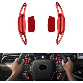 Aluminium Paddle Shifter Extension Steering Wheel Shift Paddle Covers Accessories for Toyota Camry 2018-2024, 2019-2024 RAV4, 2019-2024 Corolla (Red)