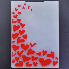 Heart Corner Background Plastic Embossing Folders for Card Making Scrapbooking and Other Paper Crafts 3120802