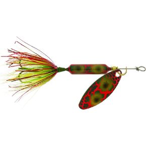 Yakima Bait Wordens Original Rooster Tail 1/16oz Spinner Lure, 3 Pack- Glitter White, Frog Bleeding, 212- 1/4 oz
