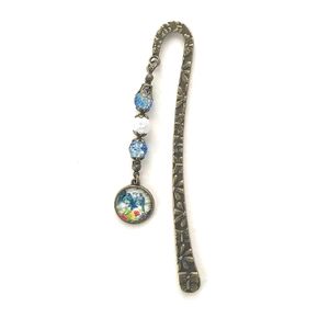 Bluebird Beaded Bookmark - Handmade - Brass Book Mark - Gift for Reader
