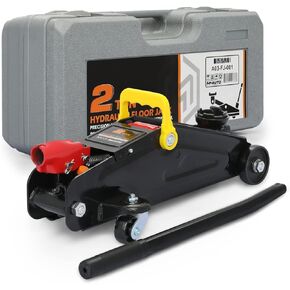 Magshion Set of 3 Hydraulic Trolley Jack and Jack Stands, 2 Ton (4,000 lbs) Capacity for SUVs and Pickup Trucks Home Garage and Workshop Vehicle Maintenance