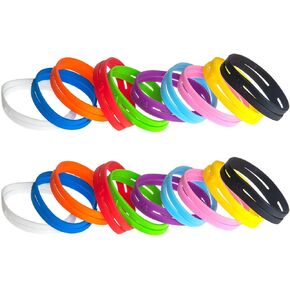 GRIFITI Band Joes X Cross Style 4" ألوان متنوعة 20 حزمة كبيرة من الأربطة المطاطية المرنة القوية للطهي بالضغط، المكتب، الألغاز، ألعاب الطاولة الحرارة الباردة للأشعة فوق البنفسجية كبيرة ملونة ثقيلة عملاقة من مطاط السيليكون