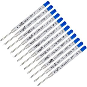 Schmidt easyFLOW9000 Ballpoint Refill- Blue Ink, Medium Tip 1.0mm - Pack of 12