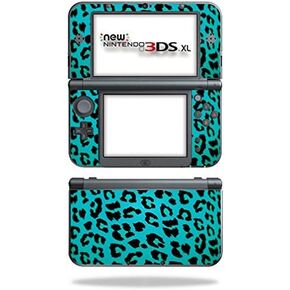 MightySkins Skin Compatible with Nintendo 3DS XL (2015) - Teal Leopard | Protective, Durable, and Unique Vinyl Decal wrap Cover | Easy to Apply, Remove, and Change Styles | Made in The USA