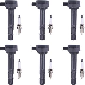 ApplianPar Ignition Coil and Spark Plug for Honda Pilot Ridgeline Civic for Acura MDX