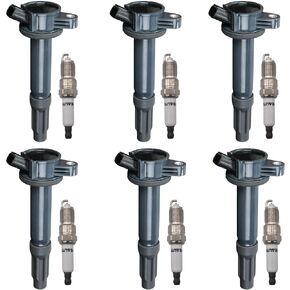 Ignition Coil Pack with Iridium Spark Plugs UF486 Set of 6 Compatible with Ford Mercury 2009-12 Escape 2006-12 Fusion 2009-11 Mariner 06-11 Milan 3.0L V6