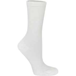 The Infinite Unisex Large White, As Seen On Shark Tank Athletic Mid Calf Compression Socks for Women and Men - Moisture Control, Ankle and Arch Support, Made in USA - 1 Pair
