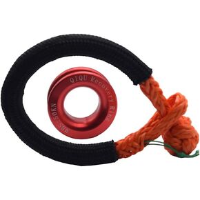Recovery Ring kits for ATV UTV SUV Truck Recovery Suitable for Soft Shackle (5T, Red)