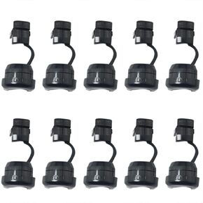 10pcs Power Cord Clip 6mm Black Electric Cable Protection Strain Relief Bushing Grommet