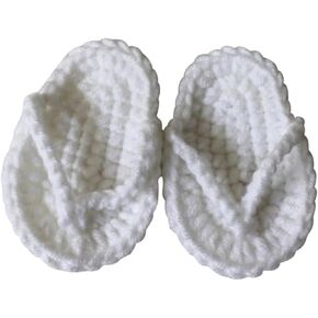 1 Pair Photography Props Baby Photo Props Slippers Newborn White Mini