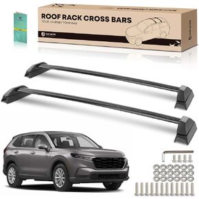 YHTAUTO 165 LBS Roof Rack Cross Bars w/Hardware Fit 2002-2006 Honda CR-V CRV (with Side ROOF Rails), T6063 Aluminum CrossBars Anti-Rust for Skiboard Kayak Snowboard Bike Rooftop Cargo Luggage