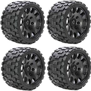 Powerhobby Scorpion Belted Monster Truck RC Tires/Wheels w 17mm Hex (4) Race Compound FITS : Outcast Kraton Talion Notorious Fazon Speed Run