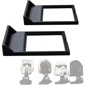 4pcs Wall Mount for Lego Star Wars Helmet Display Shelf for Lego Star Wars Helmet Compatible with All Standard Lego Helmets Black