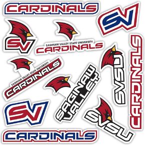 Desert Cactus Saginaw Valley State University Sticker SVSU Cardinals Stickers Vinyl Decals Laptop Water Bottle Car Scrapbook T2 (Type 2)