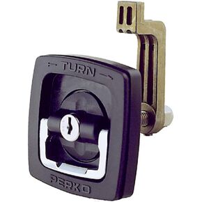 Perko 1031DP1BLK Flush-Mount Locking Latch with Polymer Face for 1-5/8" Hole - Black