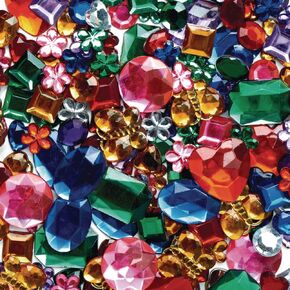 Colorations Glittering Rhinestones Craft Jar, Fun Assorted Shapes and Colors, Create Crafts and Projects, Greeting Cards, Collaging, Art Projects, Craft Projects, 15 oz of Rhinestones, Scrapbooks