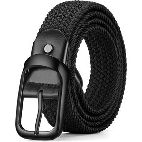 Plus Size 44" to 68" Elastic Stretch Braided Belts for Men Big and Tall