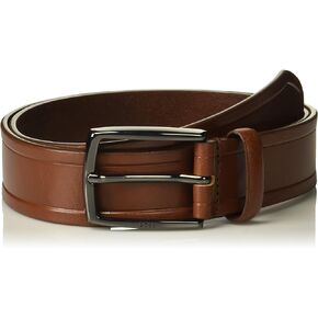 BOSS Men's Tonal Stitching Leather Dress Belt