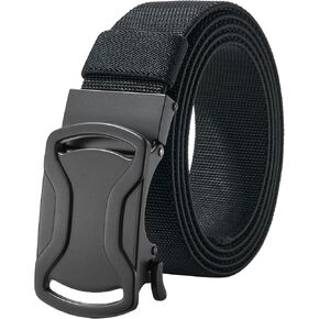 LionVII Elastic Ratchet Men Belts, 1 3/8" Stretch Belt with Automatic Buckle for Men, Adjustable Trim to Fit 27-46" Waist in Kuwait