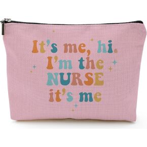 Its Me Hi I'm the Birthday Girl Makeup Bag for Singer Fans,Taylor Merch Birthday gifts for TS Fans,Pink Cosmtic Bag for Swiftes