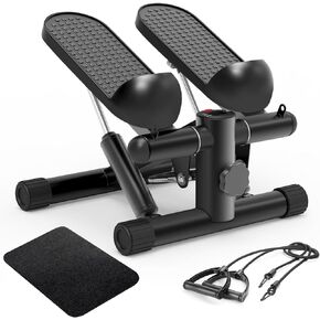 جهاز ستيبر للتمرين مع أشرطة مقاومة وسجادة أرضية، جهاز ستيبر صغير للمنزل، جهاز محمول لتمارين اللياقة البدنية، سعة 330 رطل in Kuwait