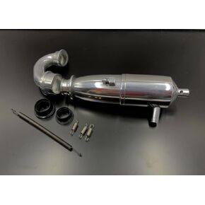 RC الأسود الخلفي ضبطها أنبوب عادم الأنابيب مجموعة ل 1/10 مقياس RC نيترو سيارات MT شاحنة/عربات التي تجرها الدواب/سباق الطرق الوعرة بجولة سيارات لعب