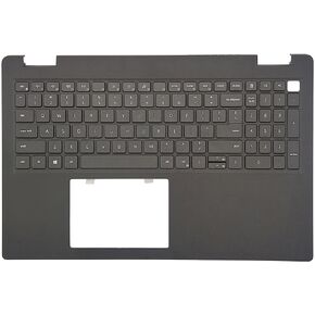 New Upper Case Palmrest Non-Backlit Keyboard Assembly Replacement for DELL Latitude 3520 E3520 Series Laptop Top Cover US Layout DJP76 0DJP76 Black