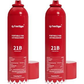 Fire Extinguisher 2 Pack, Small Water Based Agent Fire Extinguishers for The House, Mini Fire Extinguisher for Boat Home Car Kitchen Truck Camping, Can Prevent Re-Ignition. -4°F-140°F Storage (620ml)