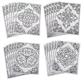 Color-Your-Own Stained Glass Window Clings II (Pack of 24)