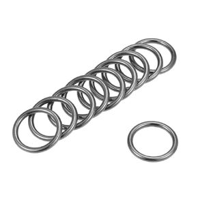 uxcell O Ring Buckle 25mm(1") ID 3mm Thickness Zinc Alloy O-Rings for Hardware Bags Belts Craft DIY Accessories, Silver Tone 10pcs