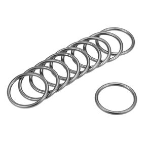 uxcell O Ring Buckle 25mm(1") ID 3mm Thickness Zinc Alloy O-Rings for Hardware Bags Belts Craft DIY Accessories, Silver Tone 10pcs