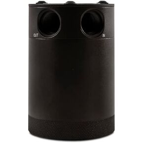 Mishimoto MMBCC-CBTWO-RD Compact Baffled Oil Catch Can, 2-Port, Red